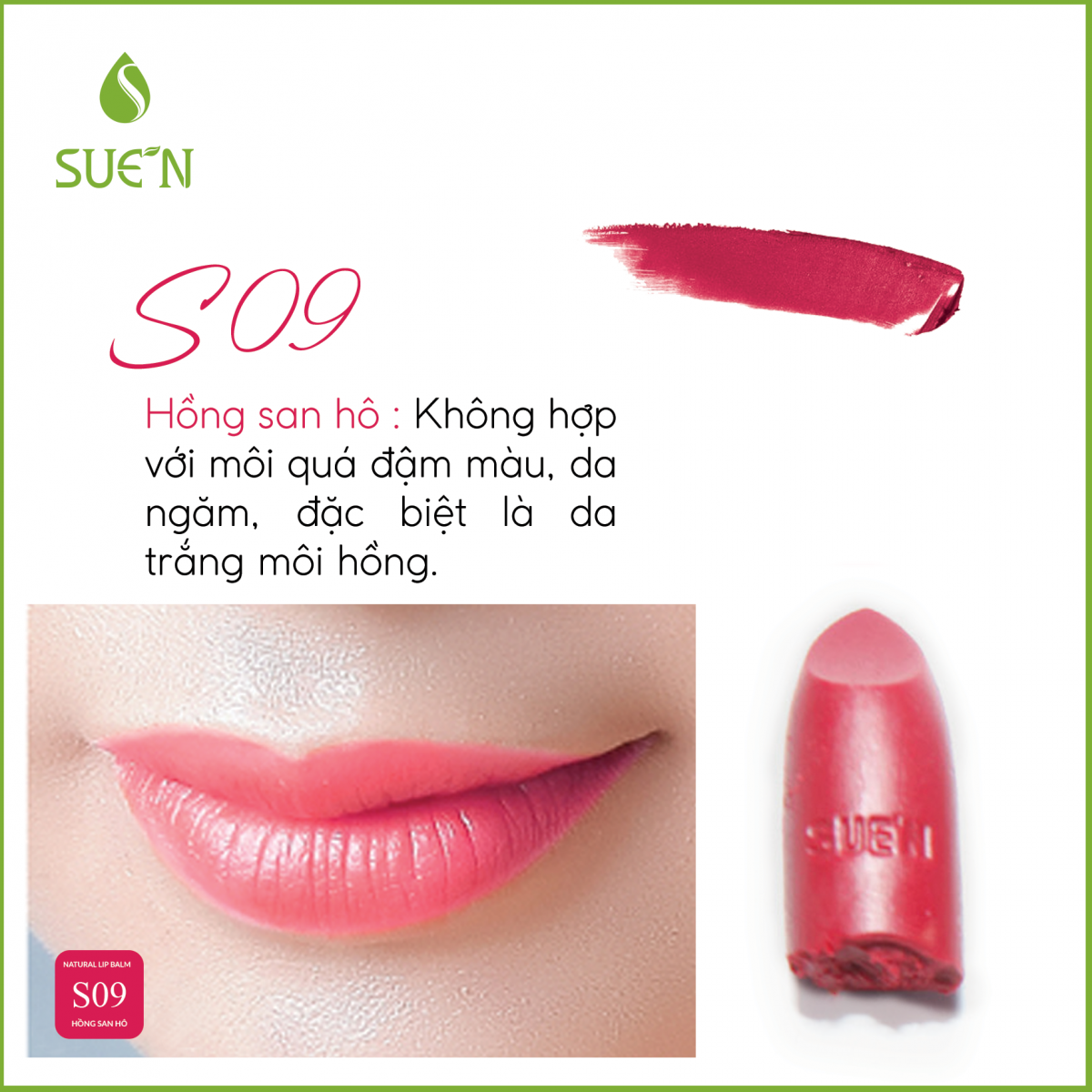 Son trang điểm S09 - Hồng san hô